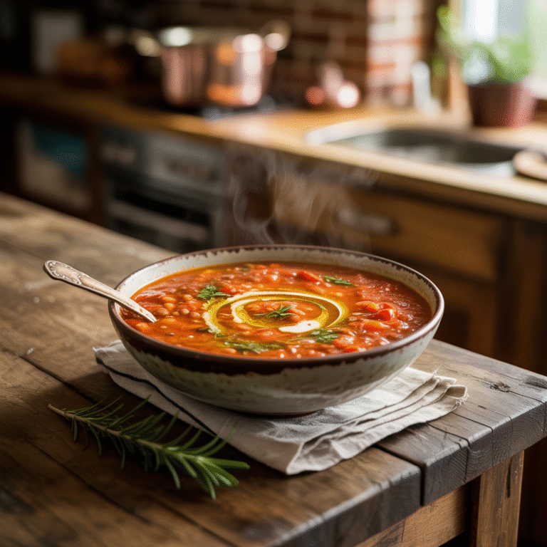 🌶️ Cozy Comfort Incoming: The Fiery Lentil-Tomato Stew