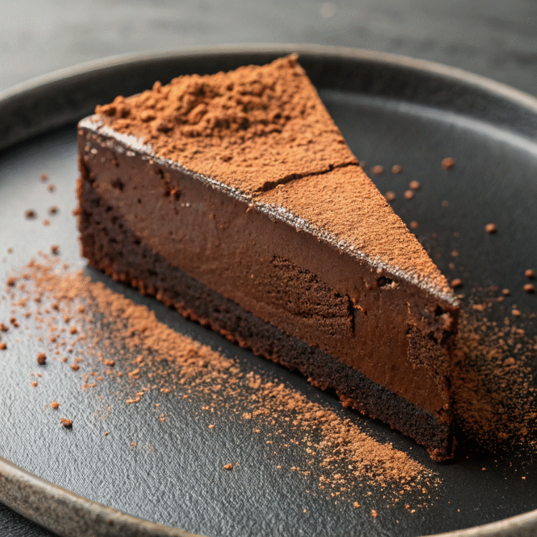 🍫✨ The Ultimate Flourless Chocolate Cake: Fudgy Bliss Without the Flour