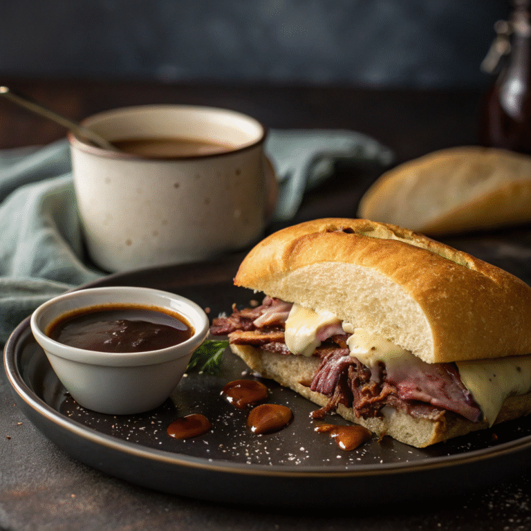 🥖 Beefy Bliss Incoming: The Ultimate French Dip Sandwich