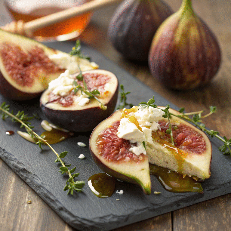 🌿 Figgy Fancy, Zero Fuss: Fresh Figs + Goat Cheese + Honey Magic