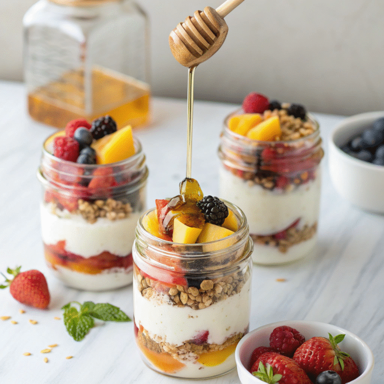 🥄 Parfait Party in a Glass: Fruit-N-Granola Yogurt Delight