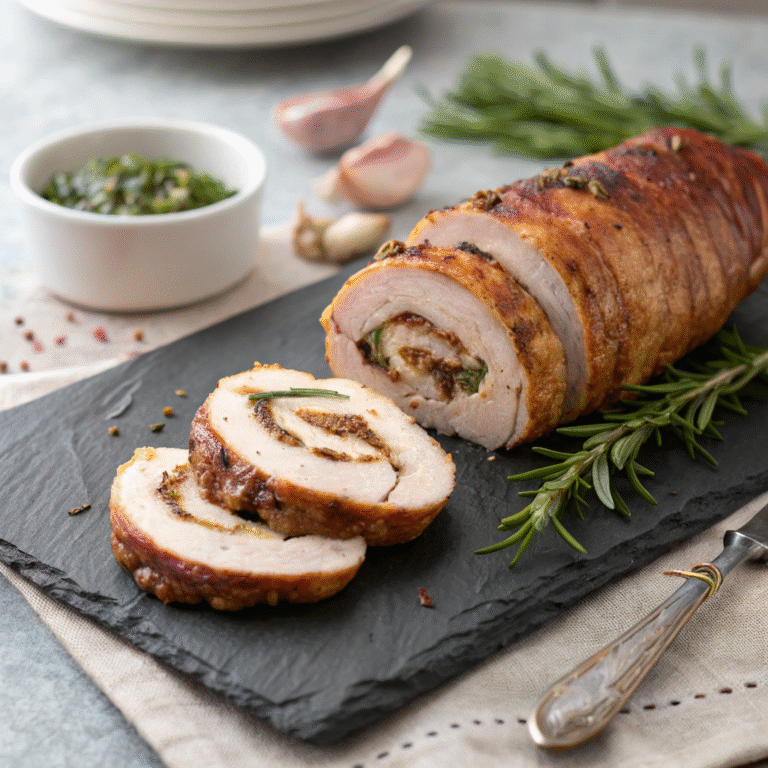🦃 Garlic & Rosemary Turkey Roulade (Stuffed): The Holiday Showstopper You Actually Finish On Time