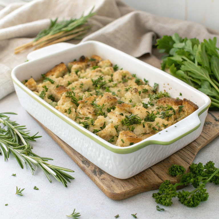 🍽️ Cozy Comfort Upgrade: Gluten-Free Herb Stuffing (Rice + Bread Blend)