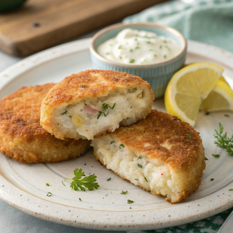 ๐ Crispy Coastline Comfort: Golden Fish Cakes