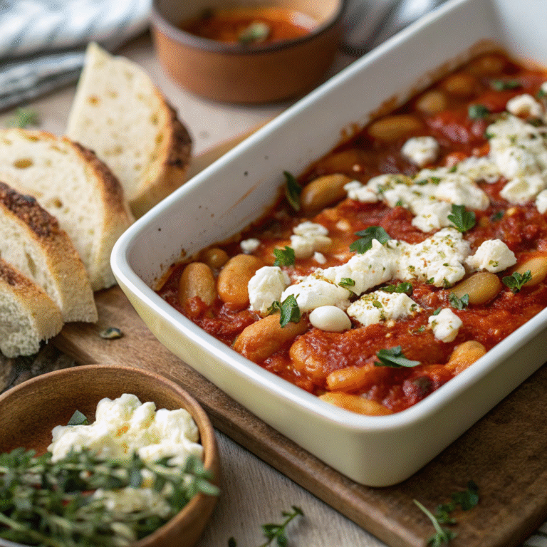 Gigantes Glory: Greek Baked Giant Beans with Feta 🫘🧀