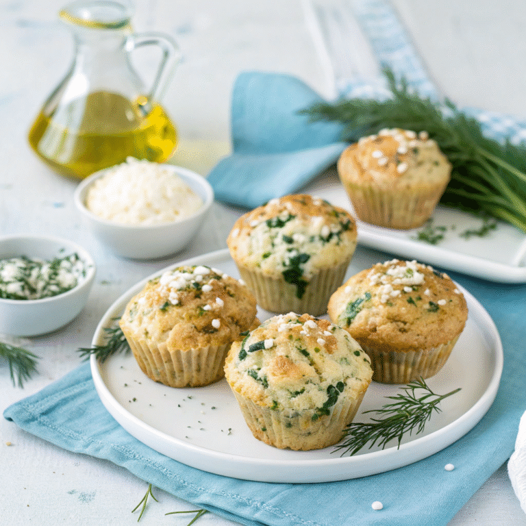 🧁 Greek-Style Spinach & Feta Muffins: Spanakopita You Can Hold One-Handed