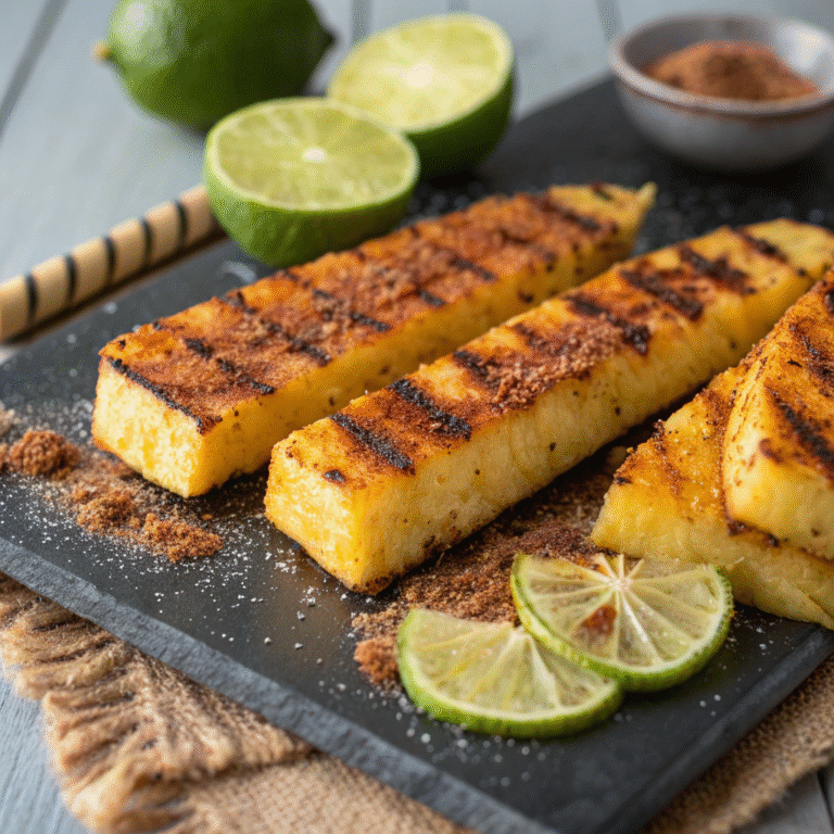 🔥 Sweet & Smoky Paradise: Grilled Pineapple with Cinnamon Sugar 🍍✨