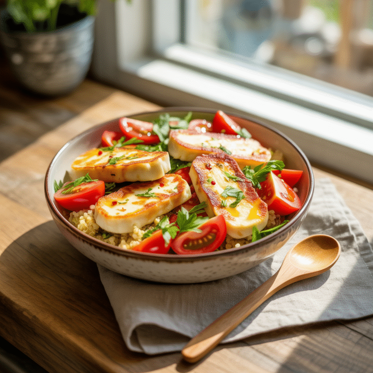 ๐ฅ Sizzling Halloumi & Tomato Quinoa Bowl: The 15-Minute Mediterranean Mic Drop ๐ง๐