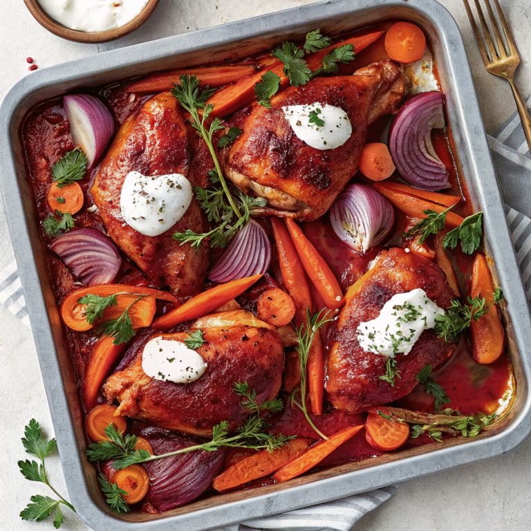 🔥 Harissa Roast Chicken: Spice, Citrus & a Kiss of Honey 😋