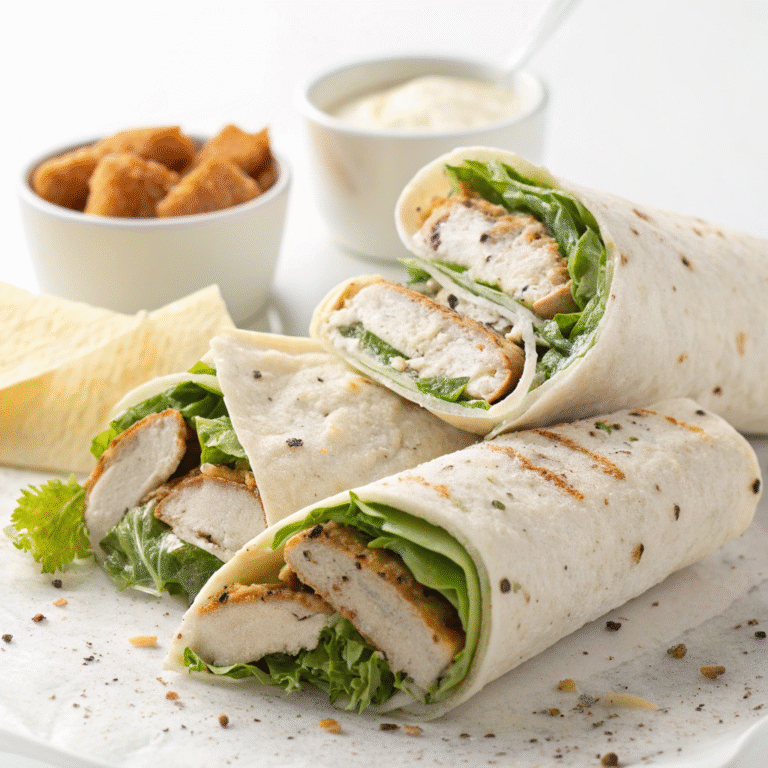 🥙 Lunch Game-Changer: High-Protein Chicken Caesar Lavash Wraps