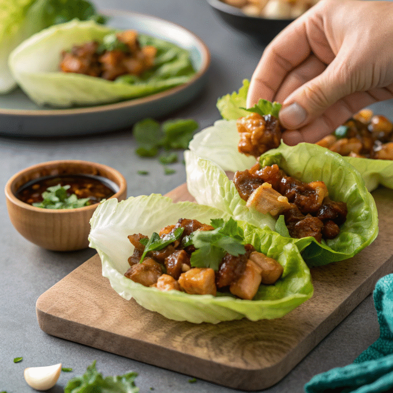 🥢 Crunchy Hoisin-Ginger Chicken Lettuce Wraps: Your 15-Minute Flavor Bomb