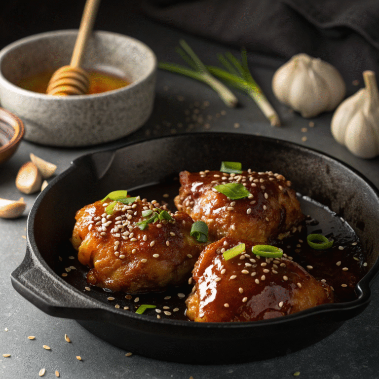 🍗 Honey-Garlic Chicken Thighs: Sticky, Sweet, Totally Weeknight-Proof