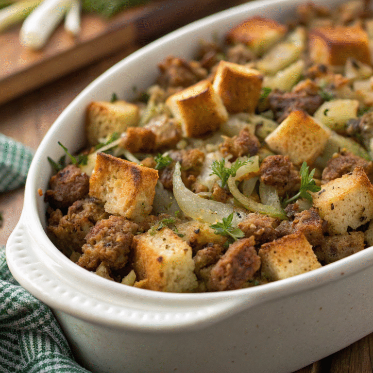🍽️ Cozy Crowd-Pleaser: Italian Sausage, Fennel & White Wine Stuffing