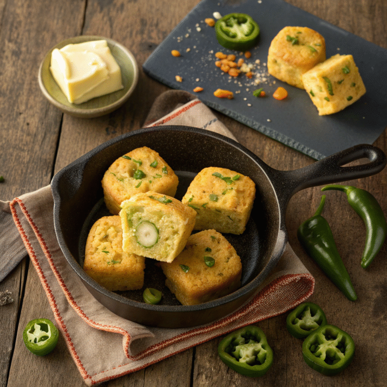 🌶️🔥 Muffin Mood Booster: Jalapeño Cheddar Cornbread Bites