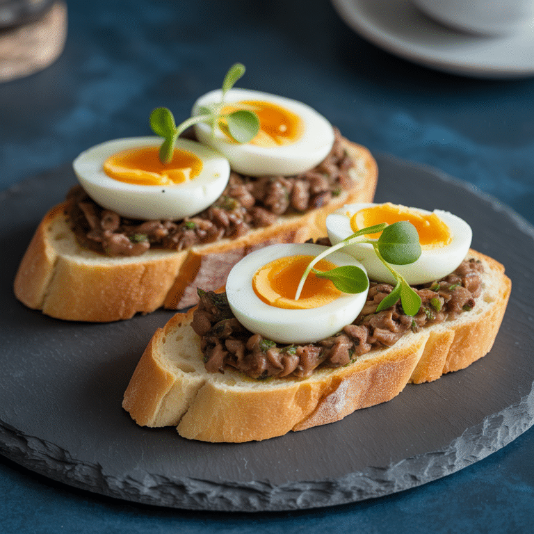 🥑🥚 Keto Egg & Olive Tapenade Crostini: The Snack That Slaps