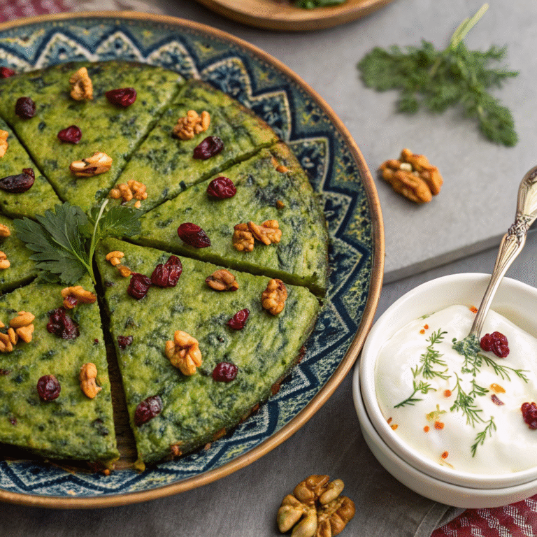🌿 Kuku Sabzi Power-Up: Persian Herb Frittata with Crunchy Walnuts 🥚