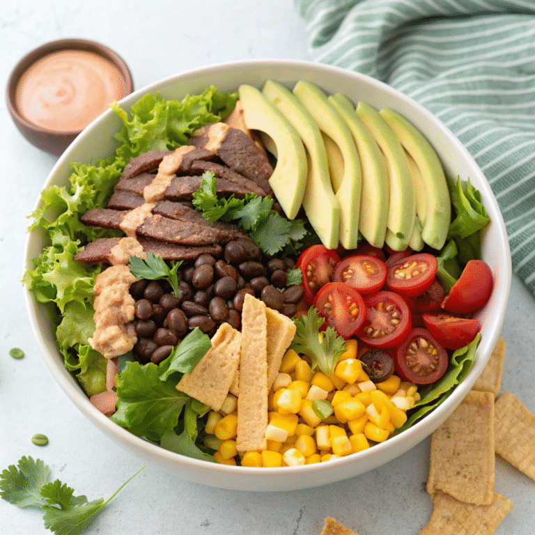 🌮 Lean Beef Taco Salad Fiesta: Crunchy, Zesty, Zero Regrets