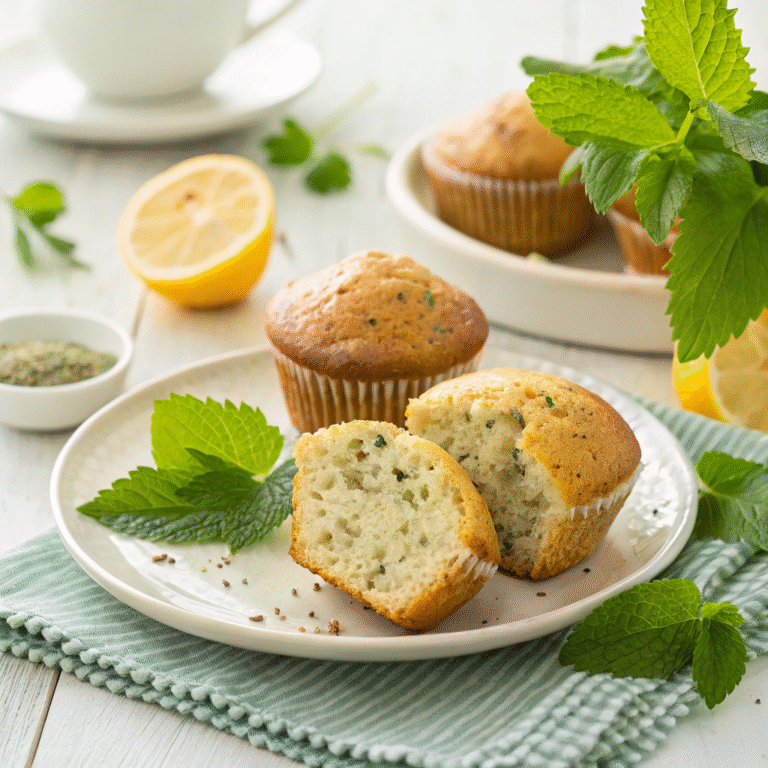 🍋🌿 Zesty Garden Muffins: Lemon Balm & Poppy Seed Magic
