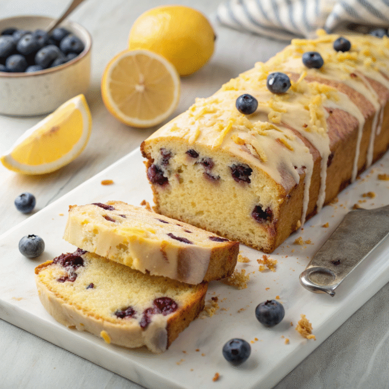 ๐๐ซ Zesty Blueberry Bliss: Lemon-Blueberry Loaf Cake
