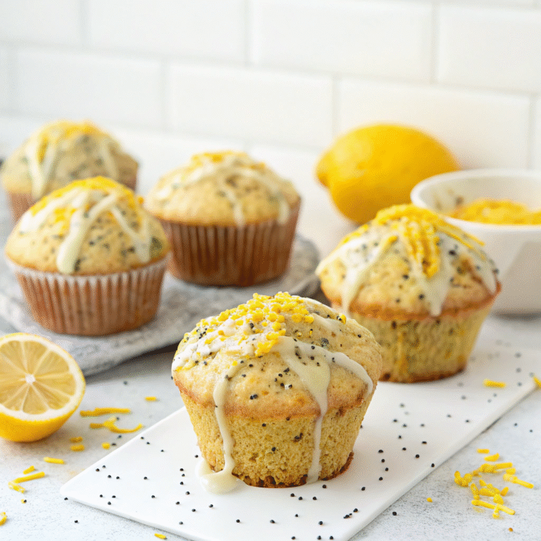 🍋 Morning Zing Muffins: Lemon + Poppy Seed Magic