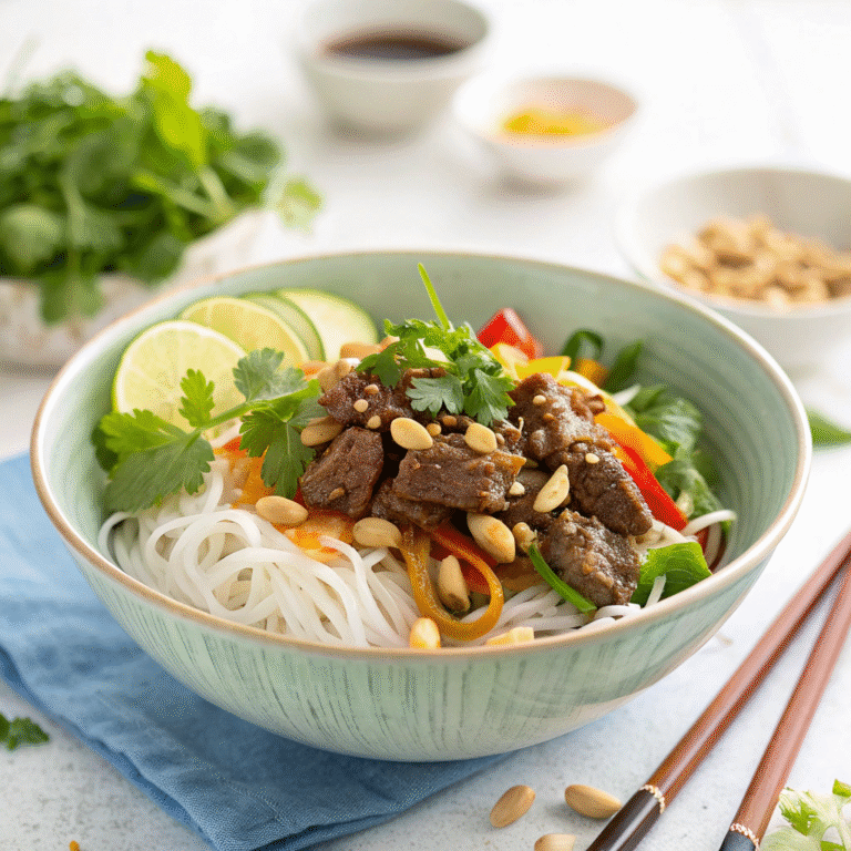 🥢 Sizzling Lemongrass Beef & Noodles: Your Weeknight Vietnamese Fix