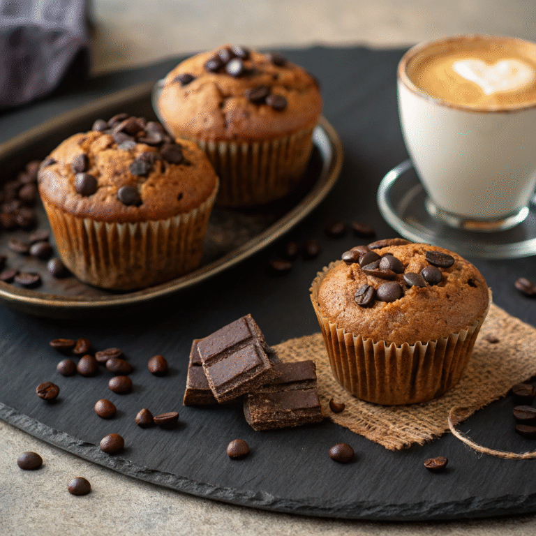 ☕🍫 Mocha Morning Wake-Up: Chocolate-Coffee Chip Muffins
