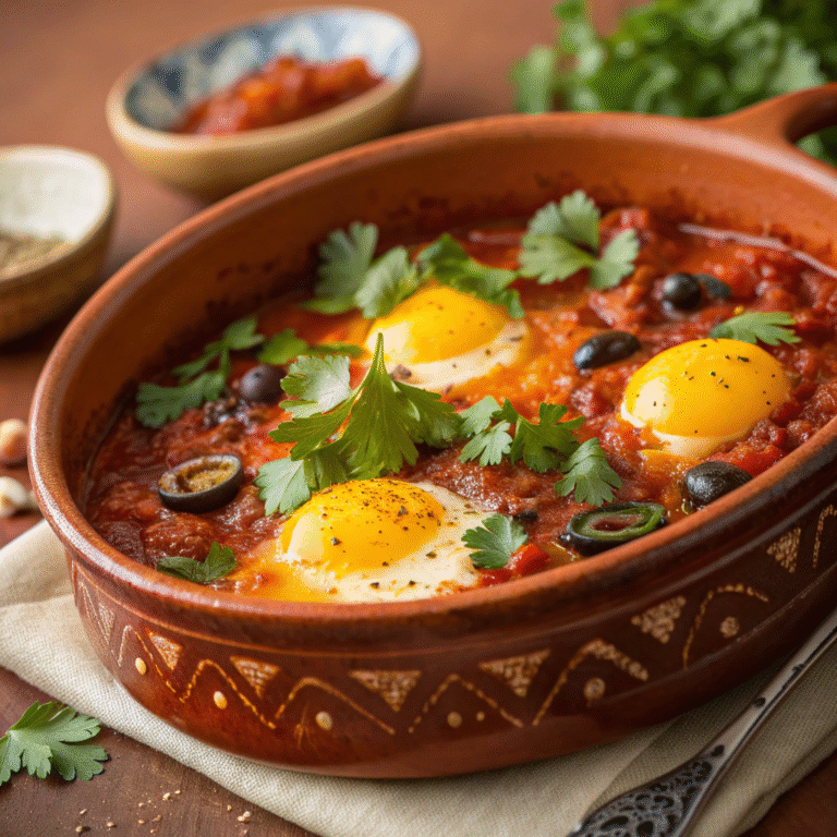 🍳 Moroccan Baked Eggs with Harissa & Preserved Lemon: Your New Brunch Flex