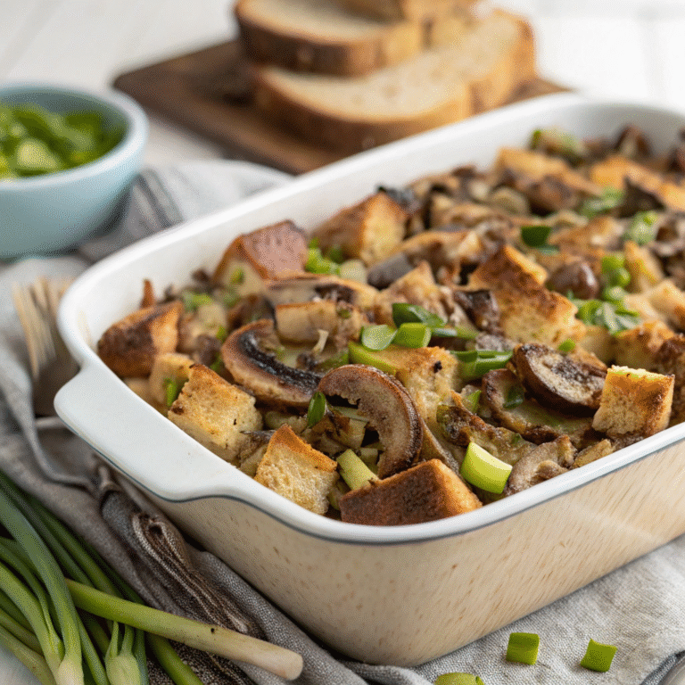 🍄 Cozy Comfort Classic: Mushroom & Leek Sourdough Stuffing