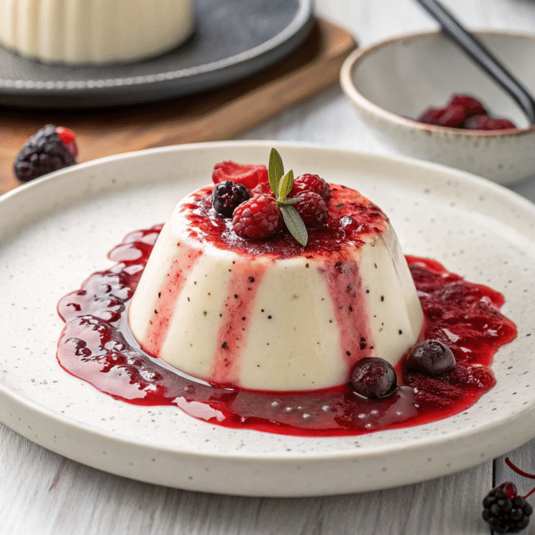 ๐ฎ๐ Creamy Dream Alert: Panna Cotta with Berry Coulis