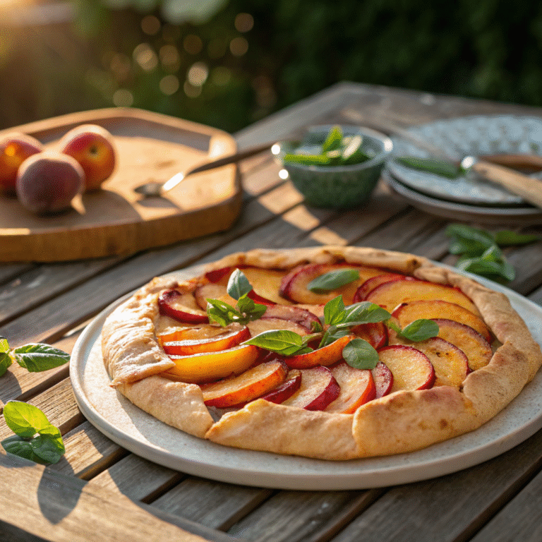 ๐๐ฟ Rustic Peach & Basil Galette: Your Lazy-Summer Show-Off Dessert