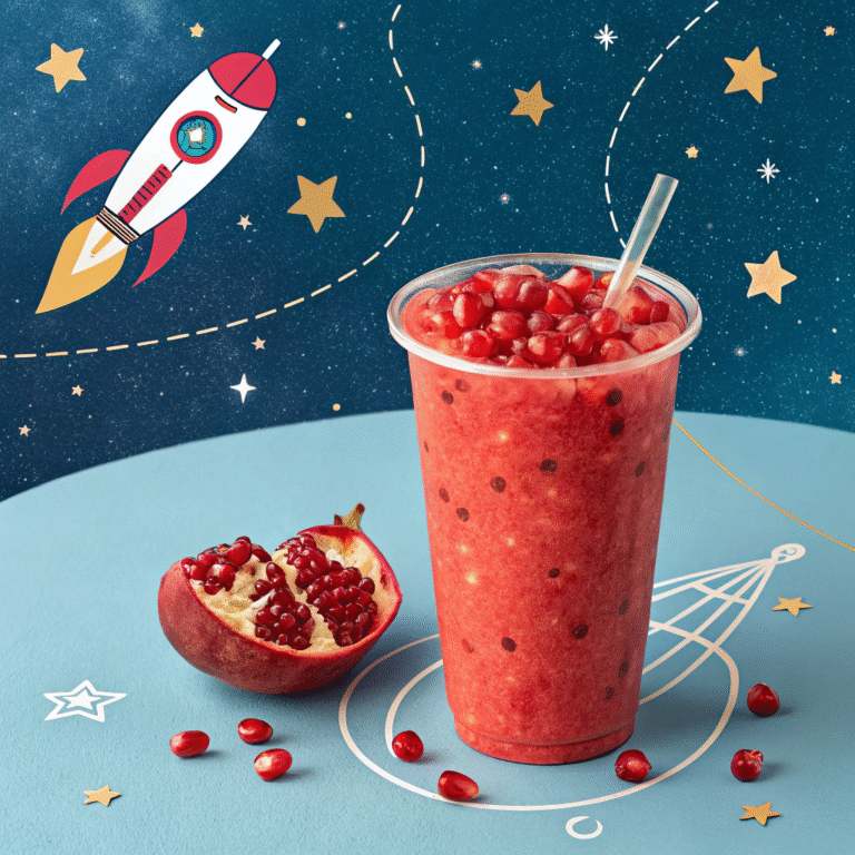 ❤️💥 Pomegranate Power-Up: The Crimson Rocket Smoothie