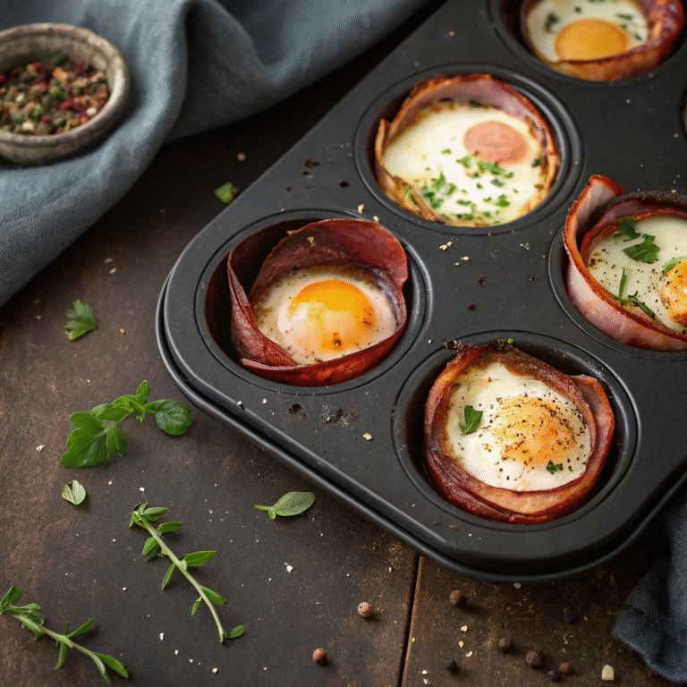 🥓 Egg-cellent Morning Hack: Prosciutto-Wrapped Egg Cups