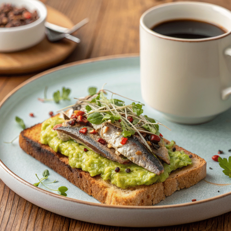 🚀 Protein-Packed Morning Rocket: Sardine + Avocado Toast 2.0 🐟🥑