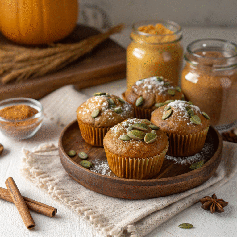 🎃 Cozy Fall Favorite: Pumpkin Spice Muffins with Crunchy Pepitas