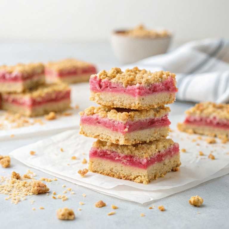 🍓🥄 Rhubarb-Strawberry Crumble Bars: Dessert That Travels Well