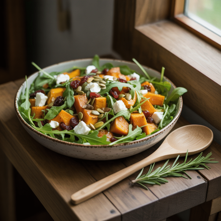 🍁 Cozy Fall Flavor Alert: Roasted Butternut & Arugula Power Salad