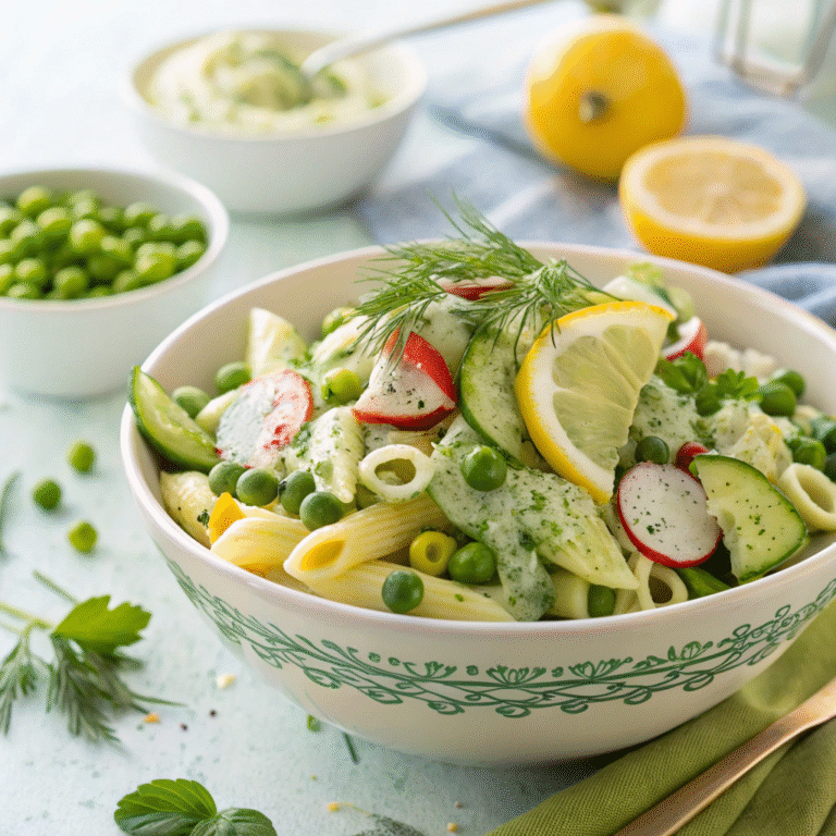 🥗💚 Meet Your New Lunch Crush: Skyr Green Goddess Pasta Salad