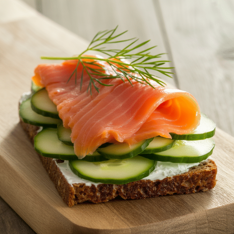 🐟 Rye & Shine: Smoked Salmon + Cucumber Open-Face Magic