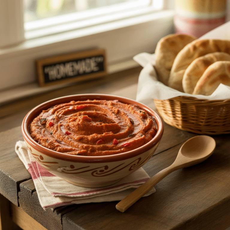 🔥 Smoky Pepper Party Dip: Roasted Red Pepper & White Bean Magic
