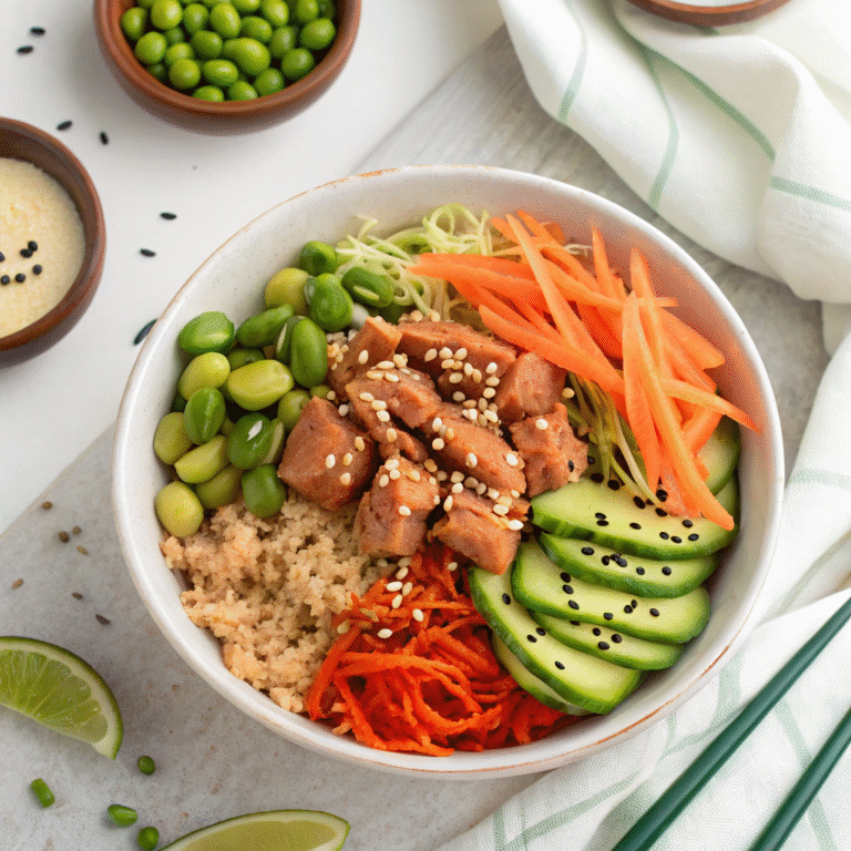 🔥 Spicy Tuna Edamame Power Bowl: Your 10-Minute Flavor Bomb 🍚