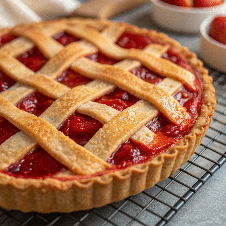 ๐๐ฅ Sweet-Tart Showstopper: Strawberry Rhubarb Lattice Pie
