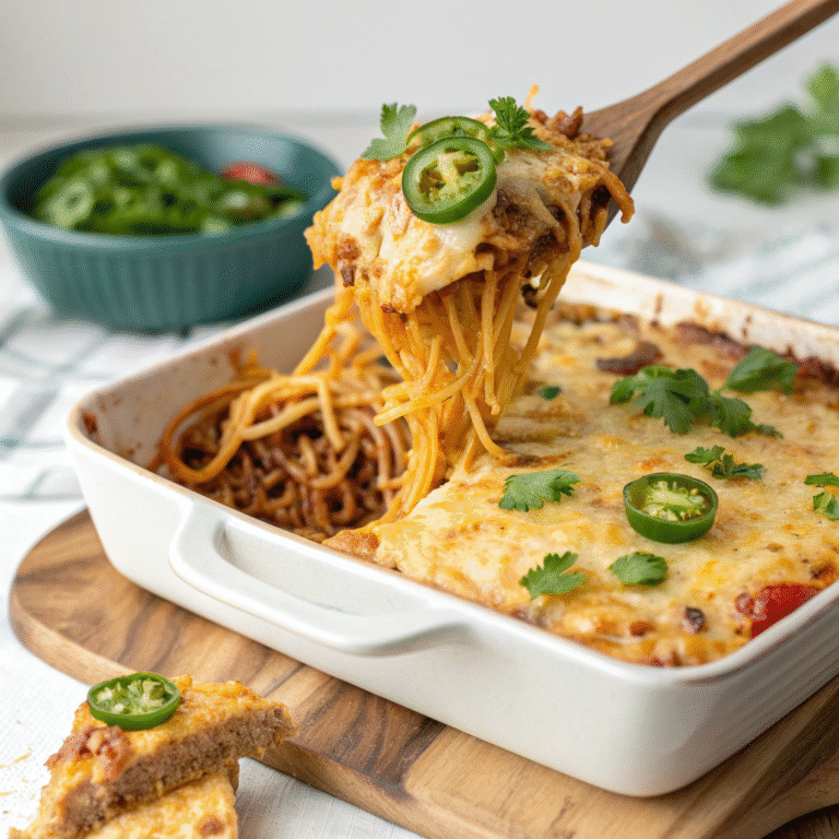 🌮🍝 Taco-Spaghetti Casserole Mash-Up