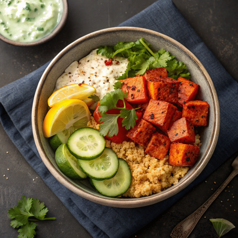 🔥 Spice Up Your Lunch Break: The Tandoori Tofu Millet Power Bowl 😋🌶️