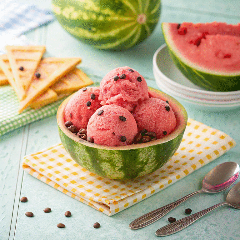 🍉❄️ Watermelon Breeze Sorbet—Your Heat-Wave Lifesaver