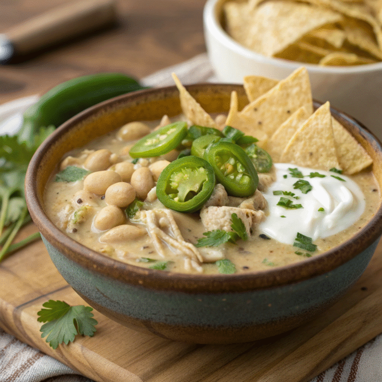 🔥 Creamy Comfort, Zero Guilt: White Chicken Chili with Greek Yogurt 🥣