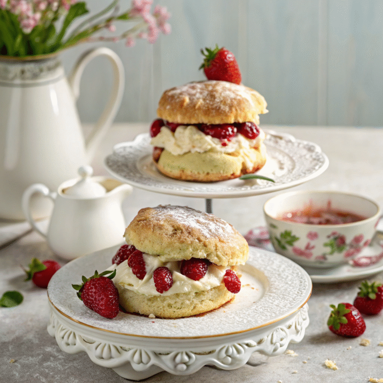 ๐ Fluffy Forest Fantasy: Wild Strawberry & Cream Scones