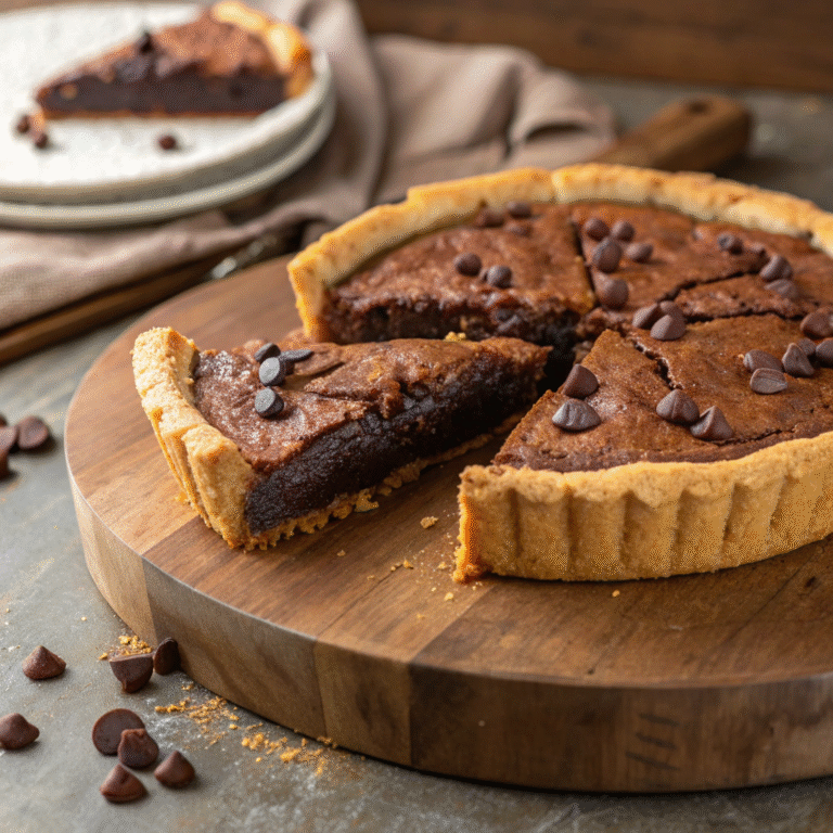 🥧 Bourbon Chocolate Chess Pie — Rich, Rustic, and Slightly Boozy 😉