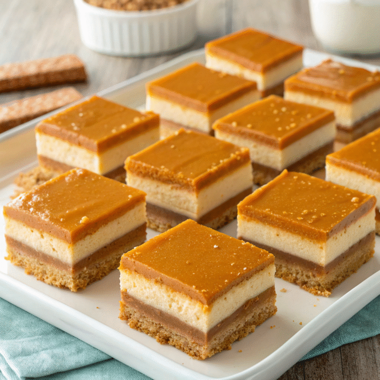 ๐ Caramel Pumpkin Cheesecake Bars โ Fall in Every Bite