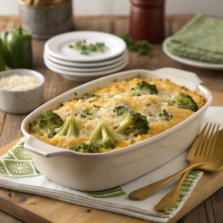 🧀 Cozy Comfort: Cheesy Broccoli Rice Casserole (AKA Your Weeknight Hero)