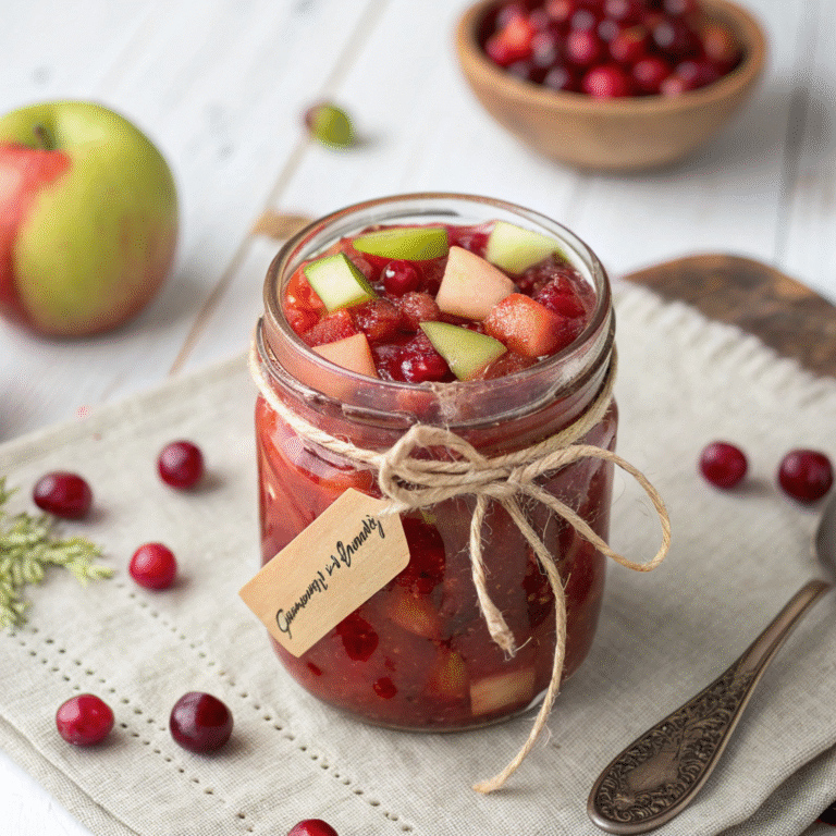 🍎🍒 Cozy Fall Flex: Cranberry-Apple Chutney That Slaps